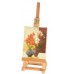 FixtureDisplays® Wood Easel for Countertop Use with Height Adjustable Header Clamp - Natural 19460